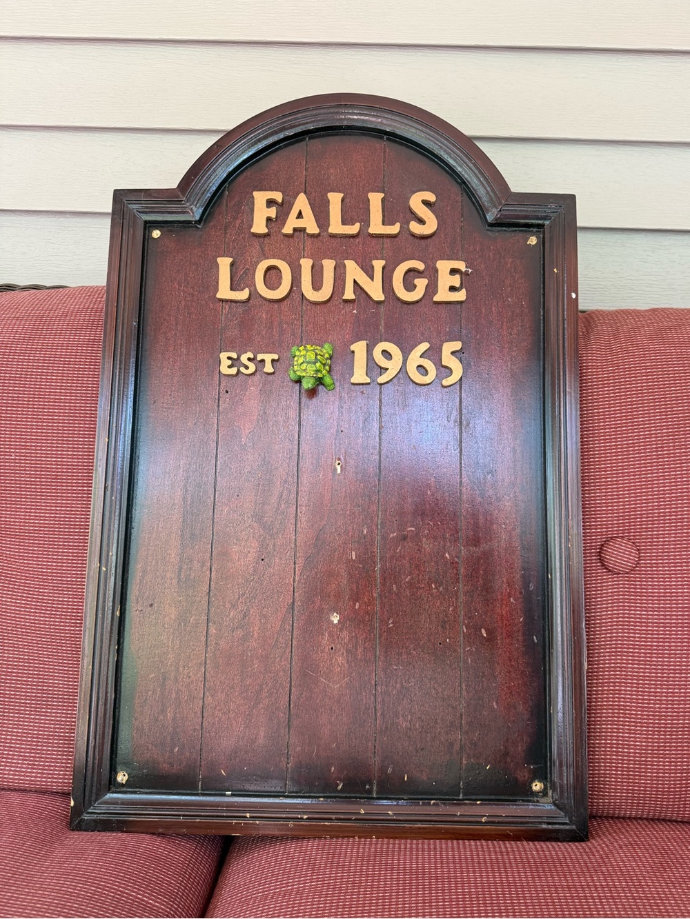 Falls Lounge Decorative Wall Plaque - Brown with Gold Accents